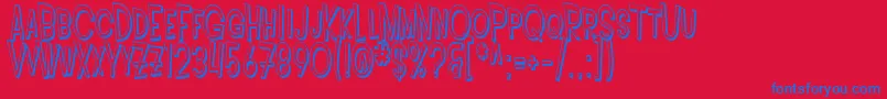 SfIntoxicatedBluesShaded Font – Blue Fonts on Red Background