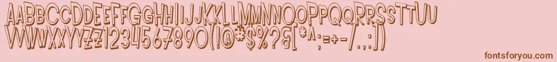 Шрифт SfIntoxicatedBluesShaded – коричневые шрифты на розовом фоне