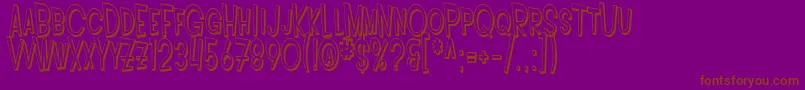 SfIntoxicatedBluesShaded Font – Brown Fonts on Purple Background