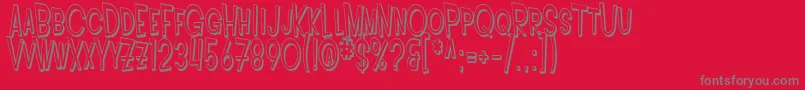 SfIntoxicatedBluesShaded Font – Gray Fonts on Red Background