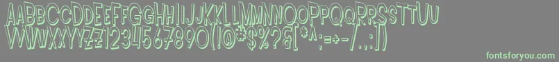 SfIntoxicatedBluesShaded Font – Green Fonts on Gray Background
