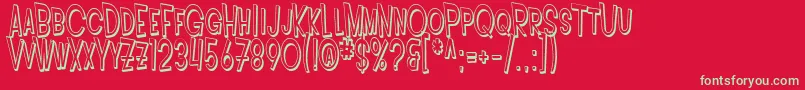 SfIntoxicatedBluesShaded Font – Green Fonts on Red Background