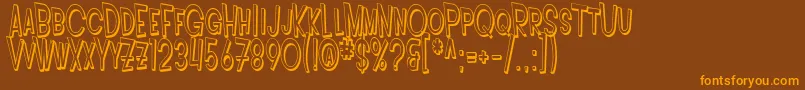 SfIntoxicatedBluesShaded Font – Orange Fonts on Brown Background