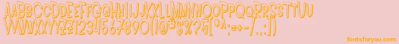SfIntoxicatedBluesShaded Font – Orange Fonts on Pink Background