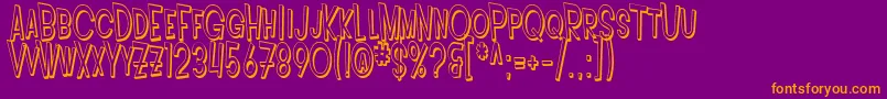 SfIntoxicatedBluesShaded Font – Orange Fonts on Purple Background