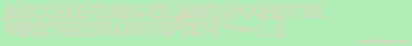 SfIntoxicatedBluesShaded Font – Pink Fonts on Green Background