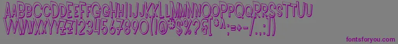 Шрифт SfIntoxicatedBluesShaded – фиолетовые шрифты на сером фоне