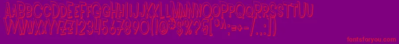 SfIntoxicatedBluesShaded Font – Red Fonts on Purple Background