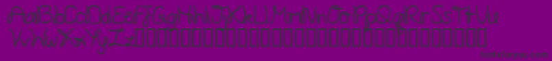 Onestroke-fontti – mustat fontit violetilla taustalla