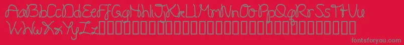 フォントOnestroke – 赤い背景に灰色の文字