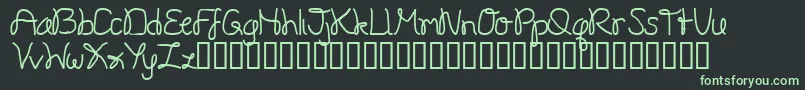 Onestroke Font – Green Fonts on Black Background