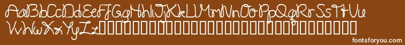 Onestroke Font – White Fonts on Brown Background