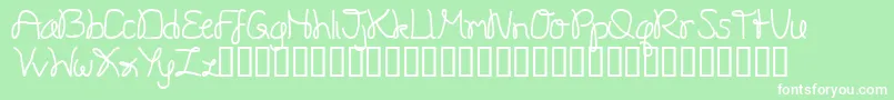 Onestroke Font – White Fonts on Green Background