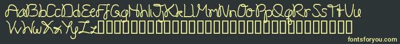 Onestroke Font – Yellow Fonts on Black Background