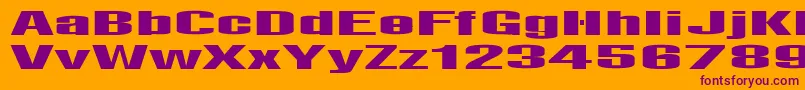 LightsRegular Font – Purple Fonts on Orange Background