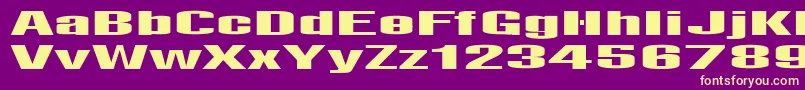 LightsRegular Font – Yellow Fonts on Purple Background