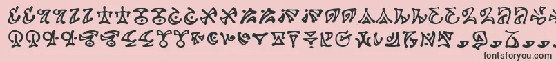 フォントDarkab – ピンクの背景に黒い文字