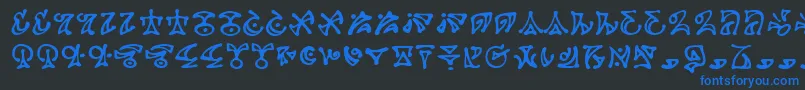 Darkab Font – Blue Fonts on Black Background