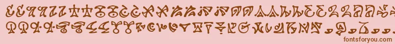 Darkab Font – Brown Fonts on Pink Background