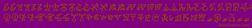 Darkab Font – Brown Fonts on Purple Background