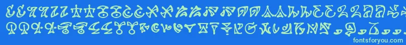 Darkab Font – Green Fonts on Blue Background