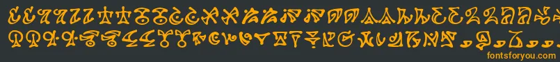 Darkab Font – Orange Fonts on Black Background