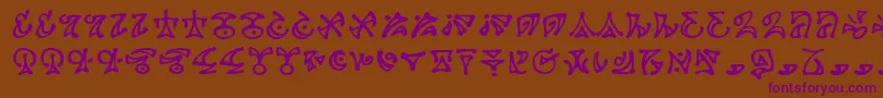 Darkab Font – Purple Fonts on Brown Background