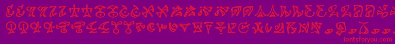 Darkab Font – Red Fonts on Purple Background