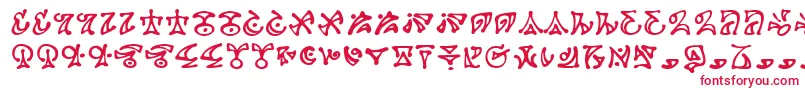 フォントDarkab – 白い背景に赤い文字