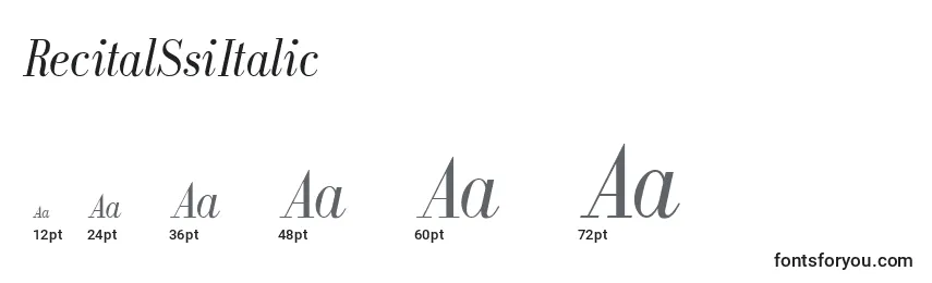RecitalSsiItalic Font Sizes