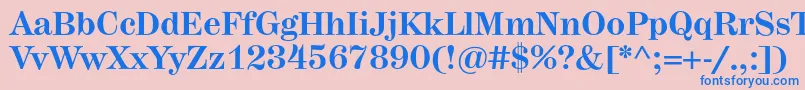 HerculesBold Font – Blue Fonts on Pink Background