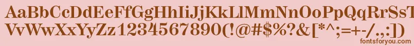 HerculesBold Font – Brown Fonts on Pink Background