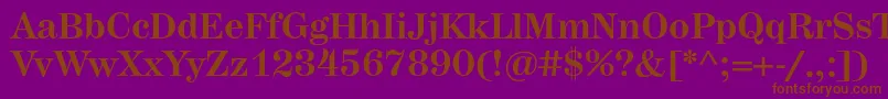 HerculesBold Font – Brown Fonts on Purple Background