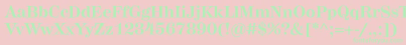 HerculesBold Font – Green Fonts on Pink Background