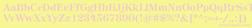 HerculesBold Font – Pink Fonts on Yellow Background