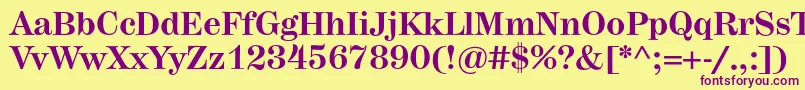 HerculesBold Font – Purple Fonts on Yellow Background