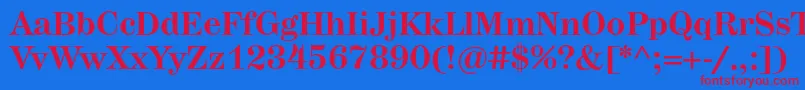 HerculesBold Font – Red Fonts on Blue Background