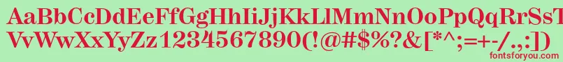 HerculesBold Font – Red Fonts on Green Background