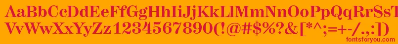 Police HerculesBold – polices rouges sur fond orange