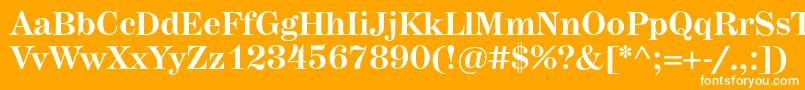 フォントHerculesBold – オレンジの背景に白い文字