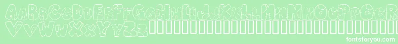 Patcl Font – White Fonts on Green Background