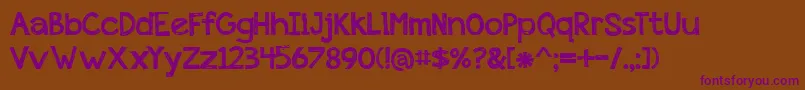 Appleberry Font – Purple Fonts on Brown Background