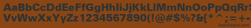 ZurichBlackBt-fontti – mustat fontit ruskealla taustalla