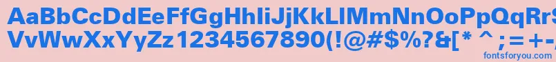 Шрифт ZurichBlackBt – синие шрифты на розовом фоне