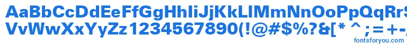 Шрифт ZurichBlackBt – синие шрифты