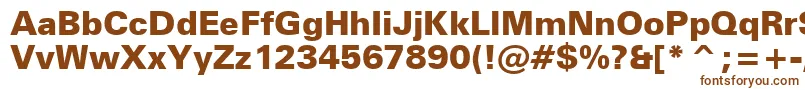 Шрифт ZurichBlackBt – коричневые шрифты