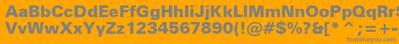 ZurichBlackBt Font – Gray Fonts on Orange Background