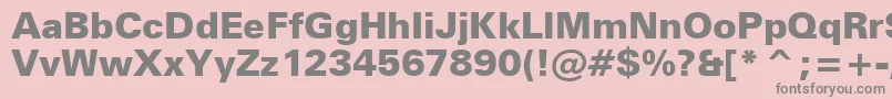 ZurichBlackBt-Schriftart – Graue Schriften auf rosa Hintergrund
