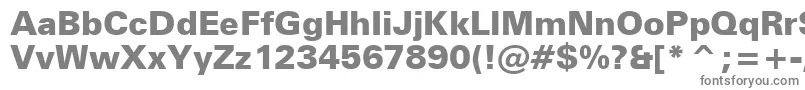 Шрифт ZurichBlackBt – серые шрифты