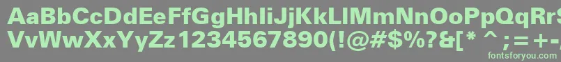 ZurichBlackBt Font – Green Fonts on Gray Background
